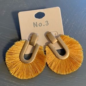 Tassel earrings- mustard